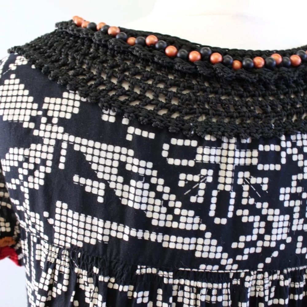 Floreat Abelia Fringe Embroidered Beaded Dress - Picture 9 of 9